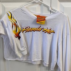 Forever 21 x Cheetos crop long sleeve